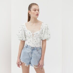 For Love and Lemons Wild Cherry Bodysuit